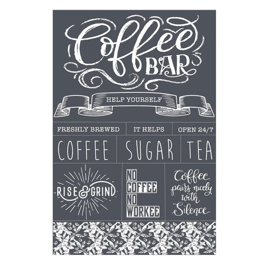 Coffee Bar - Mesh Stencil 12x18