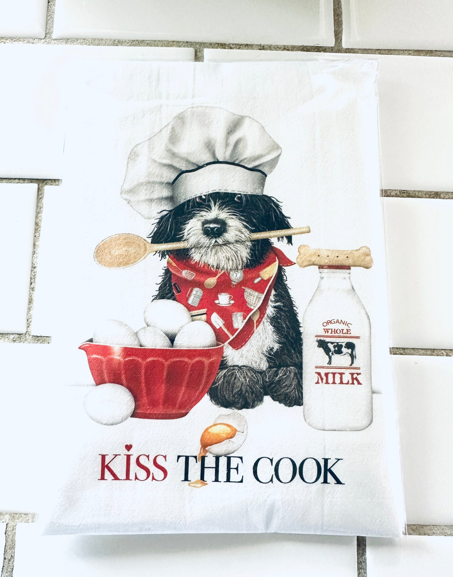 Flour Sack Towel Kiss the Cook