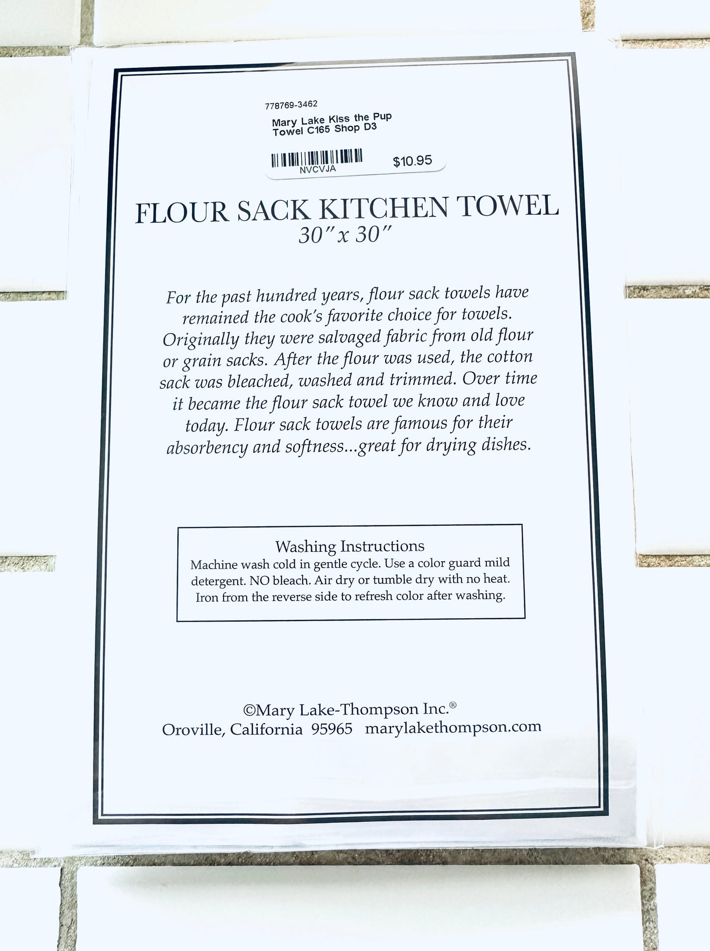 Flour Sack Towel Kiss the Cook