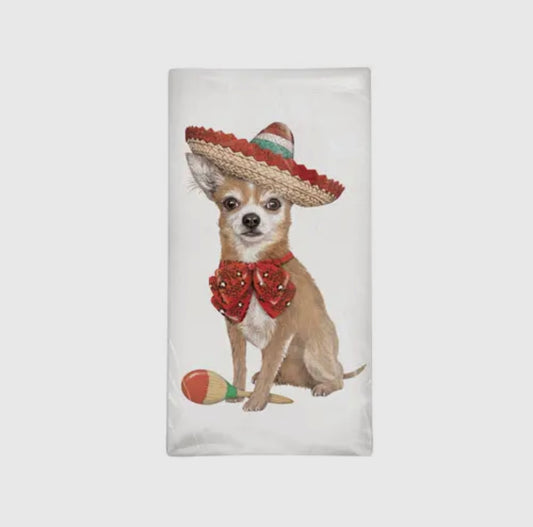 Flour Sack Towel Chihuahua Sombrero