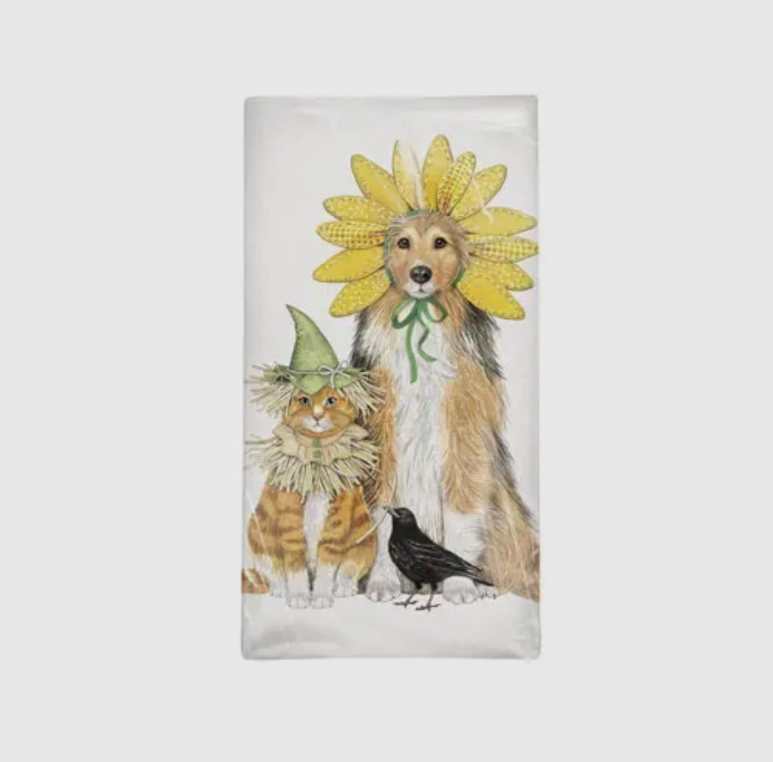 Fall Scarecrow Pets Flour Sack Towel