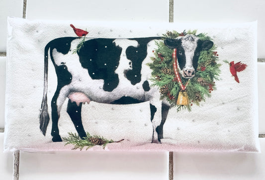 Holiday Cow Flour Sack Towel