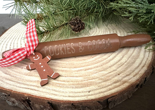 Mini Holiday Rolling Pin Cookies & Cocoa